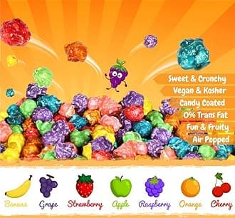 Gourmet Rainbow Colored Pop corn by It's Delish – 1 lb Bulk Bag | Multi Color Popcorn Snack - Fruity Flavored Popcorn Fun Confetti | Birthday Party, Events – Gluten Free, Vegan, Kosher
