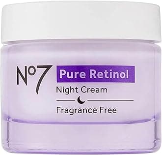 No7 Pure Retinol Night Cream - Anti Aging Night Cream with Collagen Peptides to Reduce Fine Lines and Wrinkles - Fragrance Free Retinol Cream for All Skin Types (1.69 fl oz)