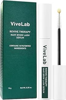 ViveLab Biotin Lash Serum - Eyelash Eyebrow Growth Serum. Eyelash Eyebrow for Thick Lashes and Brows Korean Dermatologist-Conceived, 0.35oz