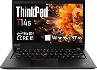 Lenovo ThinkPad T14s Gen 1 14" FHD (1920×1080) Laptop Computer, 10th Gen Intel Core i5-10310U, 16GB DDR4 RAM, 512GB SSD, Backlit Keyboard, HDMI, Windows 11 Pro (Renewed)