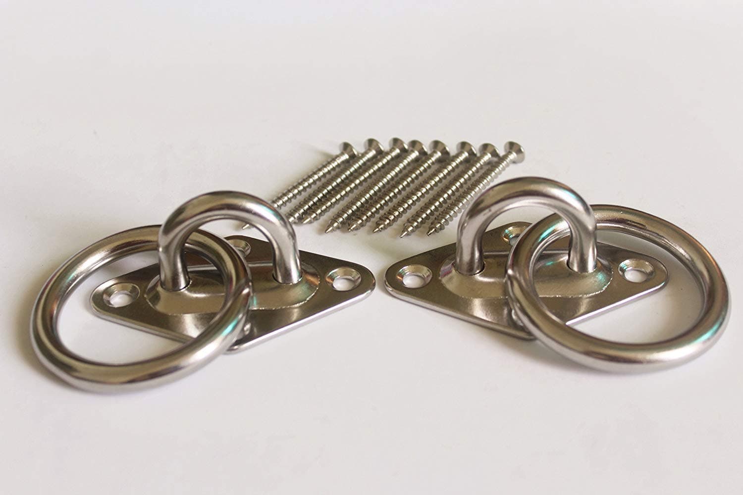 1100 lb Capacity 8mm Heavy Duty Anchor with Ring for Wall/Ceiling Stainless Suspension Ceiling Hooks Hammock Chair Hanging Kit Hammock Swing Hooks Yoga Swing Hooks Yoga Trapeze Hooks Wooden Beam Hook