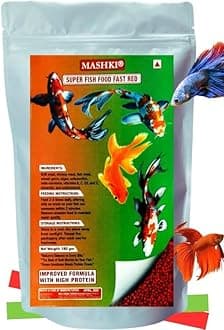 180 Gram Super Fish Food For Tropical Fish And Aquarium Fish For Growth Color & Health Enhancing Formula For All Stages Of Fish Food For Aquarium - Young Adult, Pellet