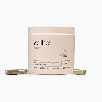 - WELLBEL Women Clean Supplement for Hair, Skin, and Nails, Vegan, Gluten Free and Non GMO 90 Count