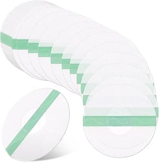 50 Pack Sensor Covers Compatible With Freestyle Libre 1/2/3, Waterproof Adhesive Green CGM Patches Transparent Breathable Glucose Monitor Protector On The Center Long Lasting Without Hole For Swimming