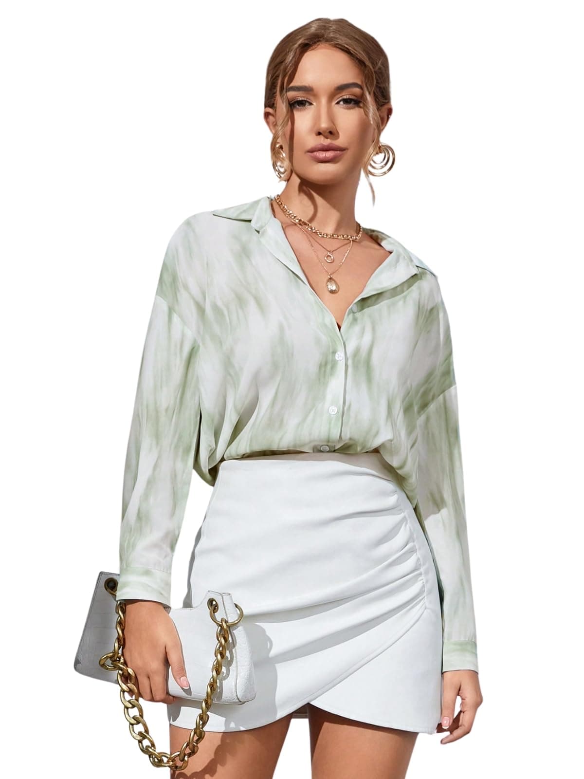 GRECIILOOKS Women Oversized Shirt