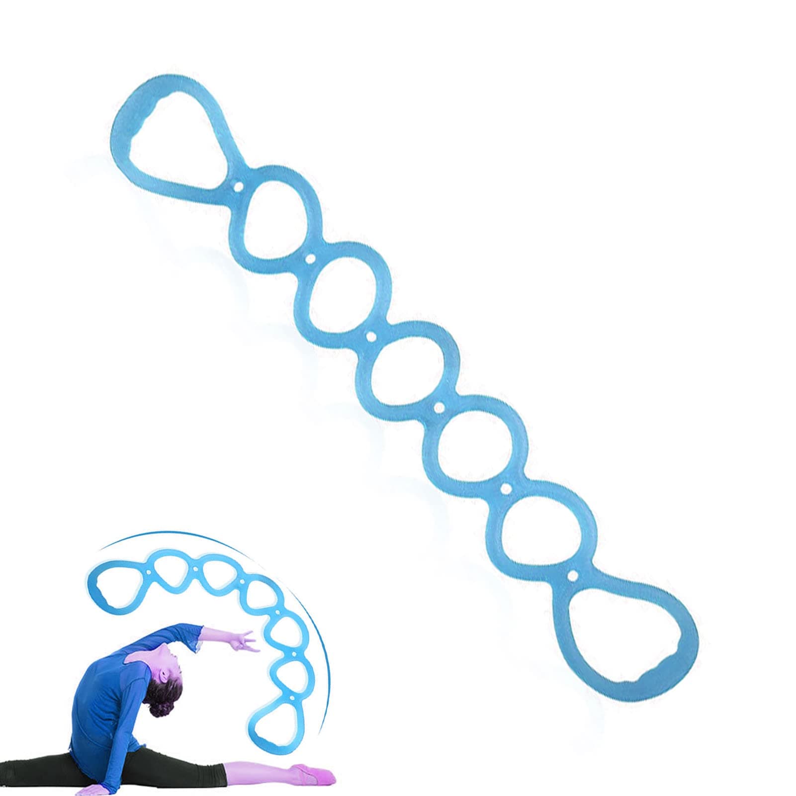 7 Ring Stretch Resistance Exercise Band, BetterJonny Workout Bands Yoga Stretching,Foot, Leg and Arm Exerciser for Home or Fitness Center Workout Walking Exercise