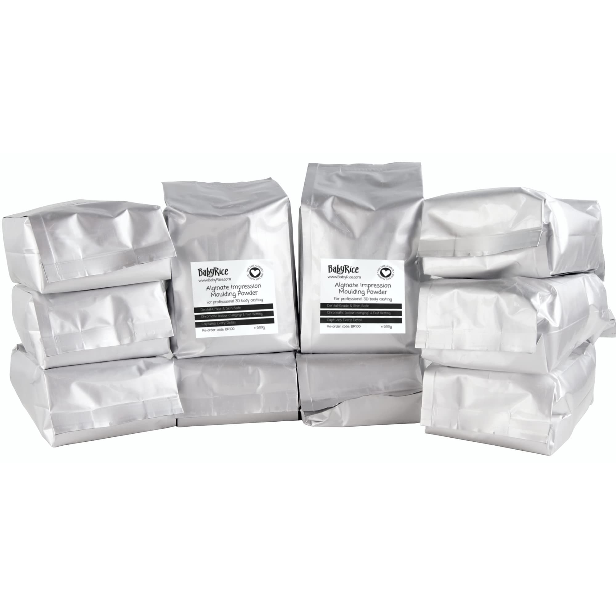 BabyRice Chromatic (Colour Change) Alginate Impression Moulding Material Powder - just add Water 500g Fast Set 5kg - 10 bags