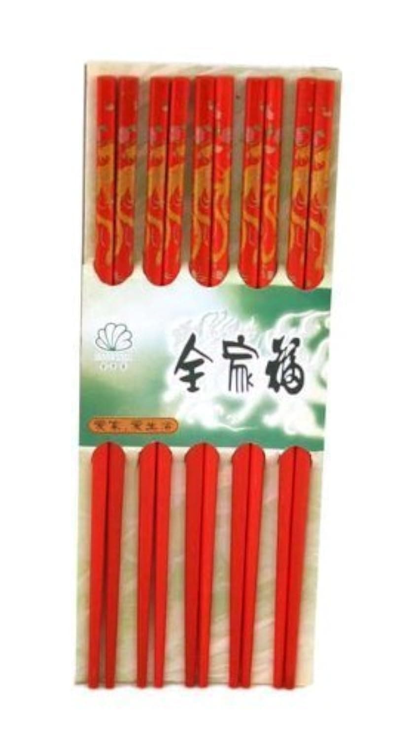 Chopsticks with Dragon Painting, 5 Pairs