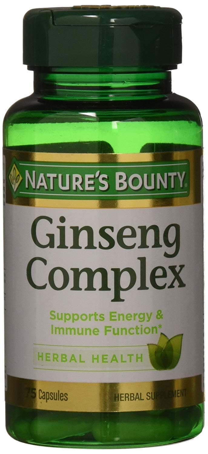 Nature's Bounty Ginseng Complex Plus Royal Jelly 75 Capsules