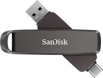 SanDisk Extreme PRO DUAL Drive 2TB (USB Type-A & Type-C Connectors, High Performance Flash Drive, Read speeds up to 1000 MB/s, Data Encryption, Automatic backup, file management, Metal Design) Black