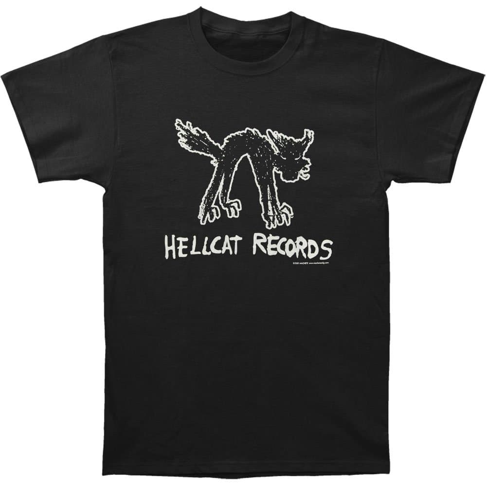 Hellcat Records Men's Logo Black T-Shirt Black