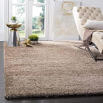 ZBLER Carpet Shaggy Super Soft Carpet for Home & Living Room (9x12 feet, Beige)