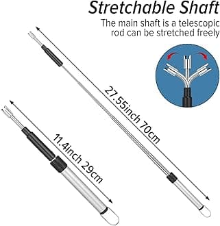 Electric Arc Flexible Neck Long Lighter,Retractable Length 11.4in to 27.55in,Rechargeable Windproof USB Lighter,360° Rotated Ignition Port, Lighters for Candle Fireplace Pilot Light BBQ Grill Silver