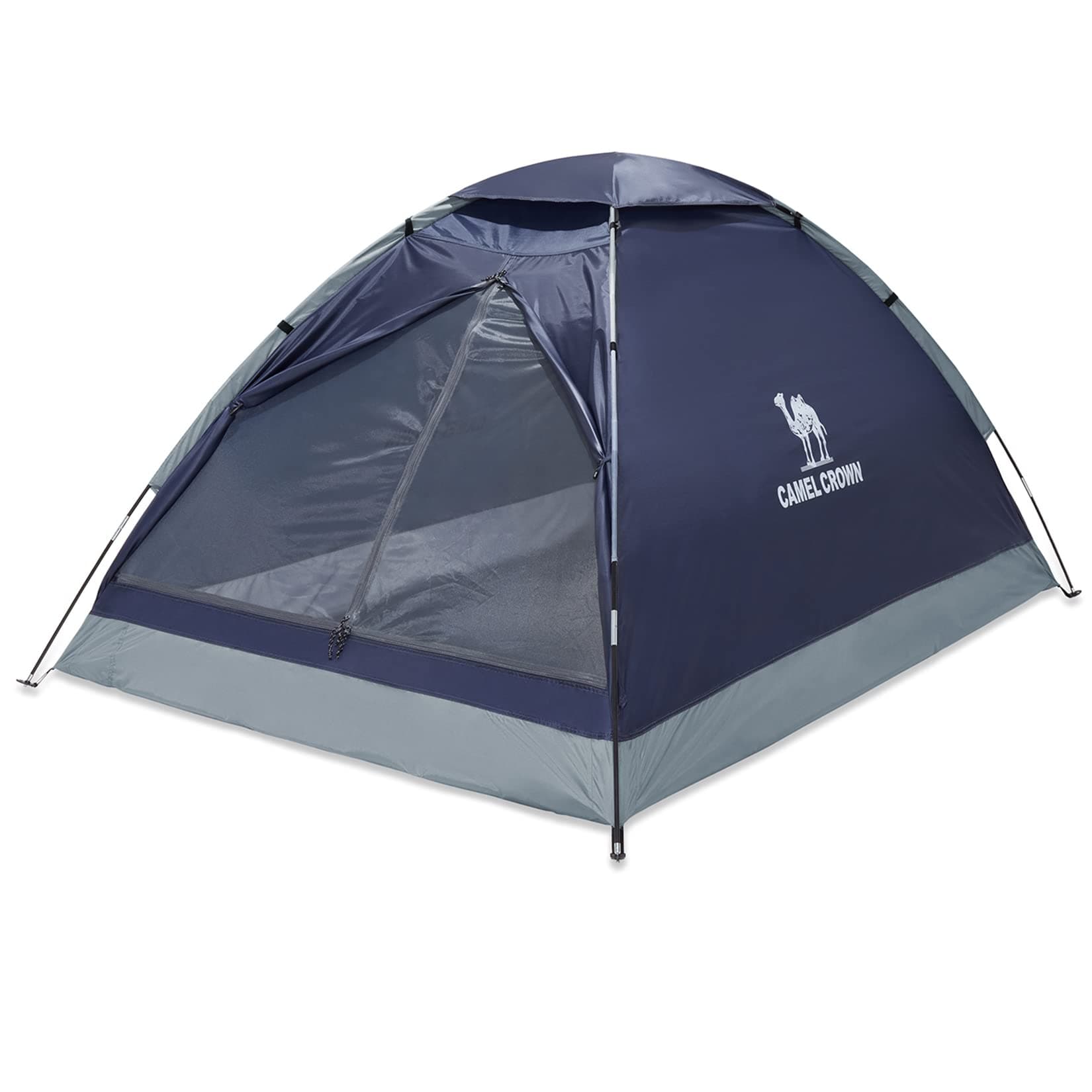 CAMEL CROWN 2/3/4 Person Camping Tent with Removable Rain Fly, Easy Setup Outdoor Tents Water Resistant Lightweight Portable for Family Backpacking Camping Hiking Traveling