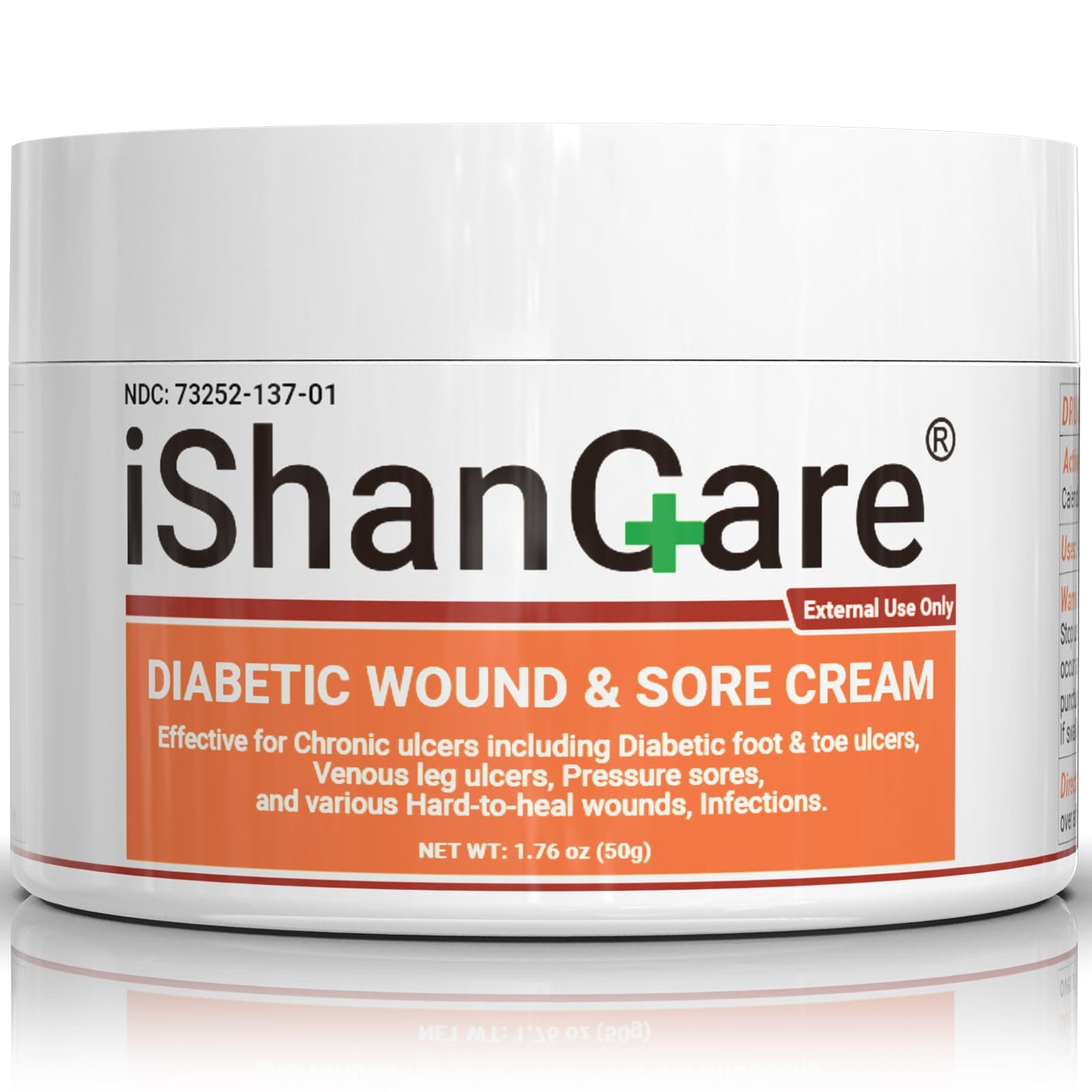 Diabetic Wound Ulcer Cream - First Aid Healing Ointment, Natural Protective Ointment for Leg & Foot Ulcers, Venous Ulcers, Bed Sores, Pressure Sores and Septic Wounds