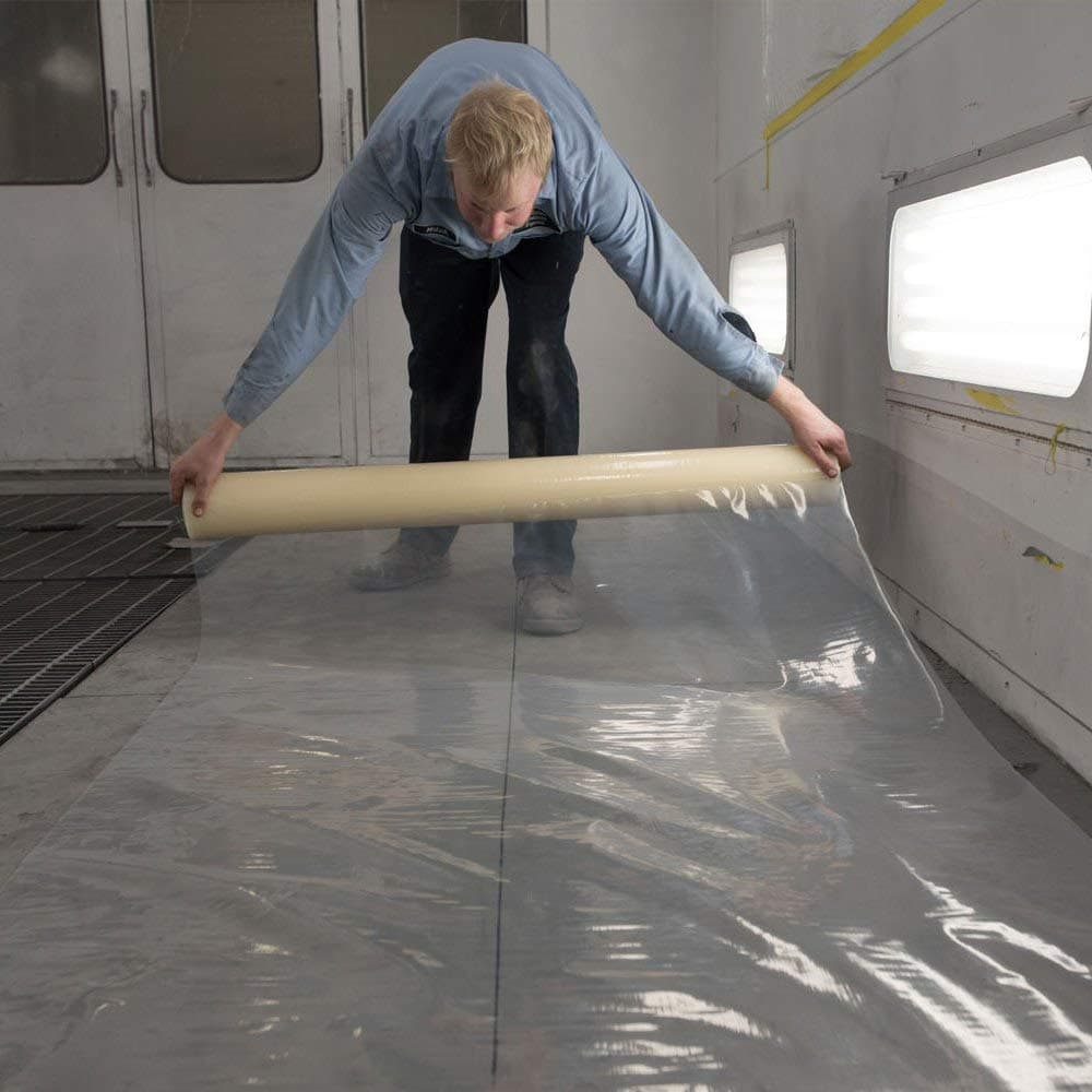 Self-Adhering Spray Booth Protective Film - White 48 in x 200 Ft