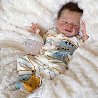 Fa Rich Reborn Baby Dolls 18 Inch Cute Boy Realistic Baby Doll Silicone Full Body Birthday Set for Child Birthday Gifts Reborn Baby Dolls Silicone Full Body