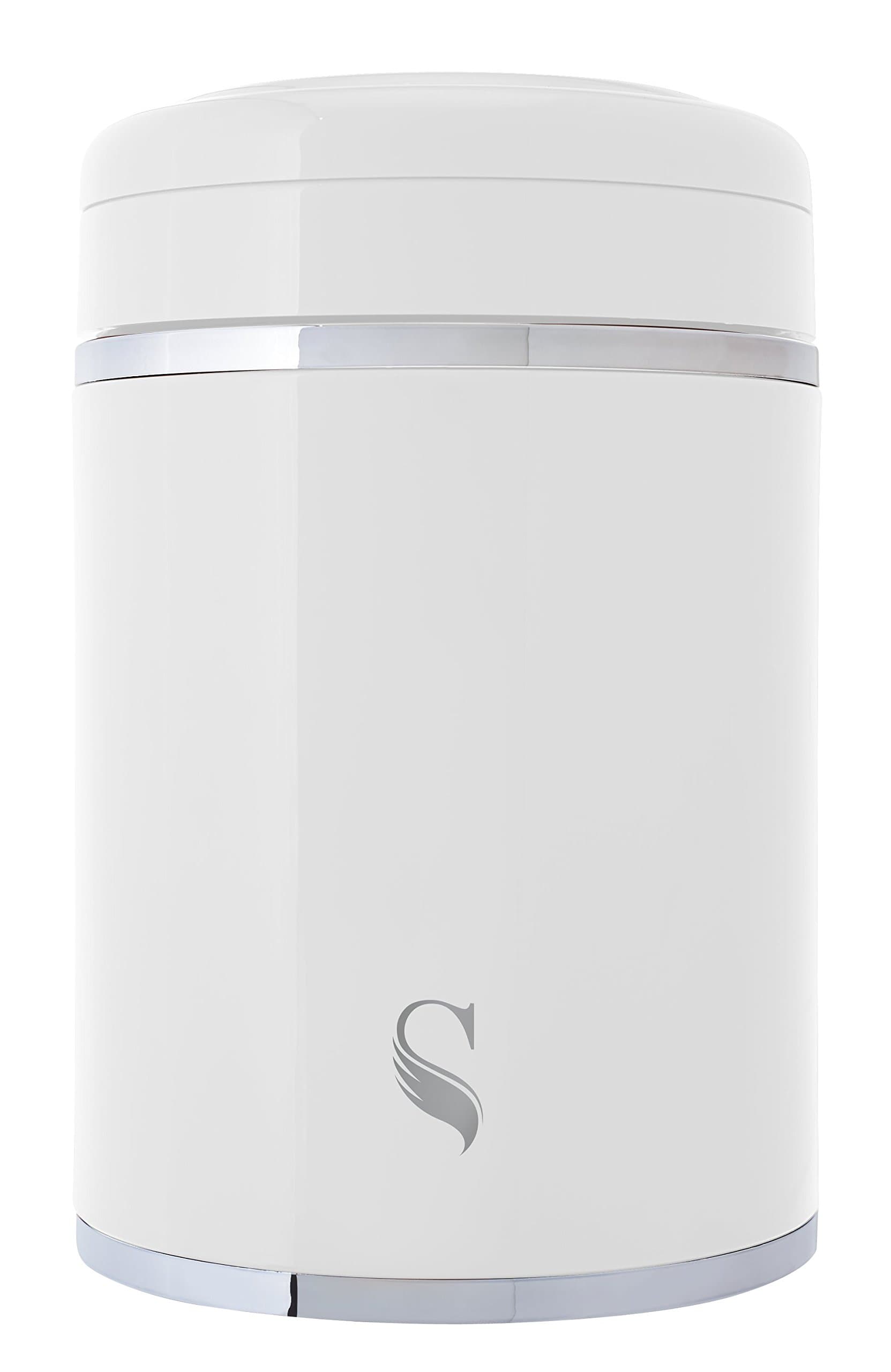 Swanz SY-005B White Porcelain Coated with Scratch Proof ABS Vacuum Insulation Food Warmer, Keep Cold/Hot for 3 to 5 Hours