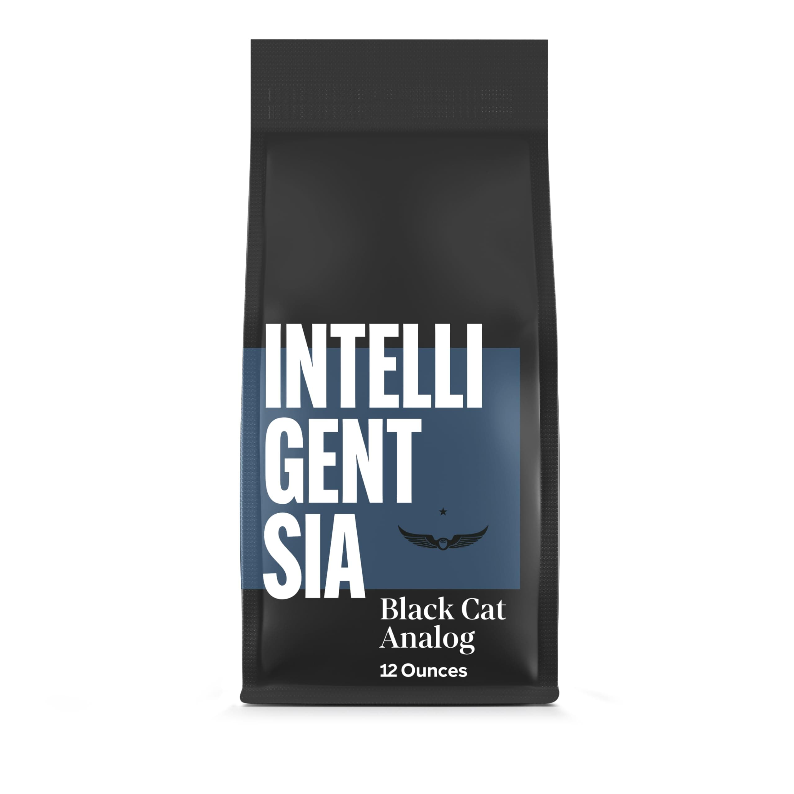 Coffee, Medium Roast Whole Bean Coffee - Black Cat Analog 12 Ounce Bag
