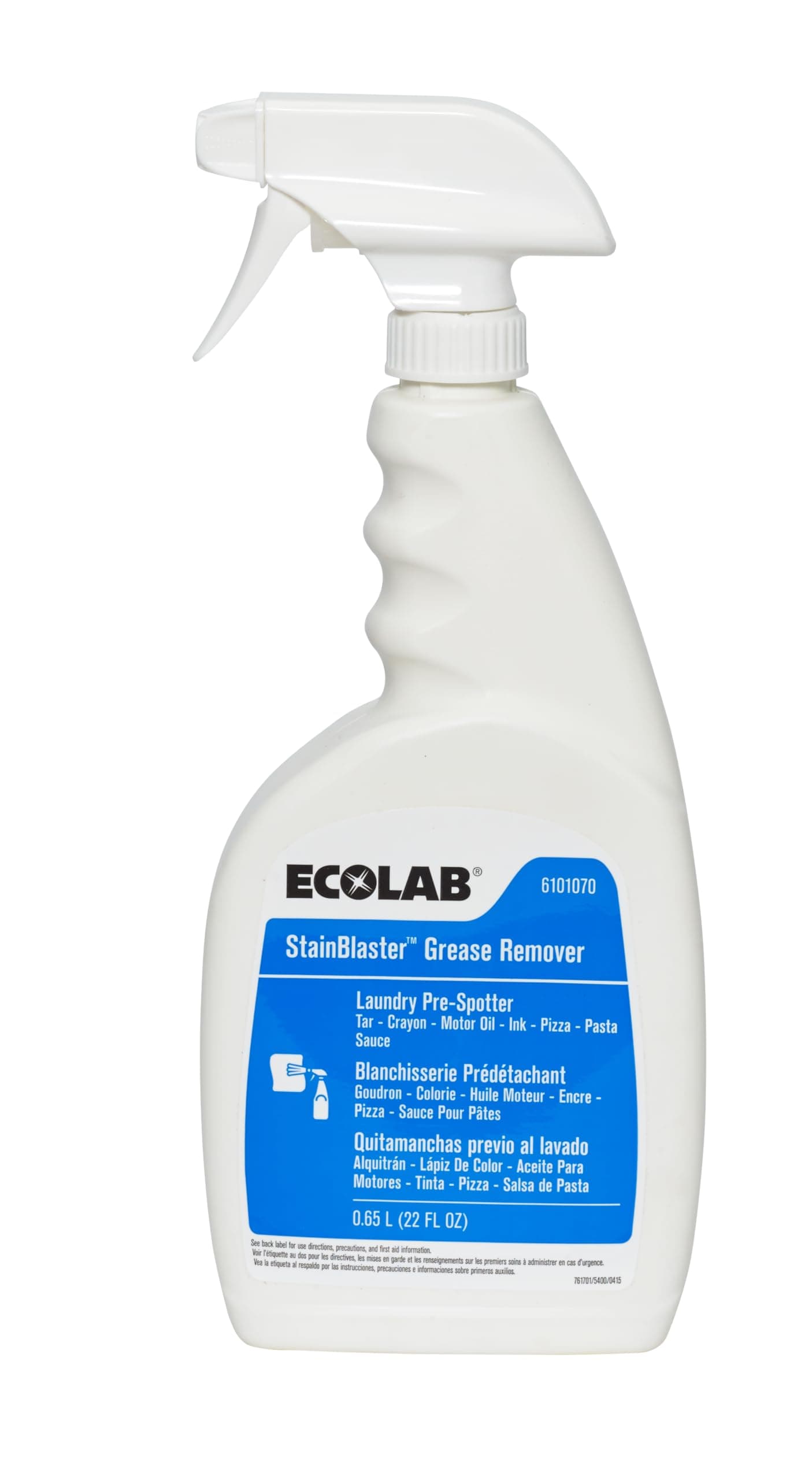 Ecolab Stainblaster Grease Remover Laundry Pre-Spotter- 22 FL OZ