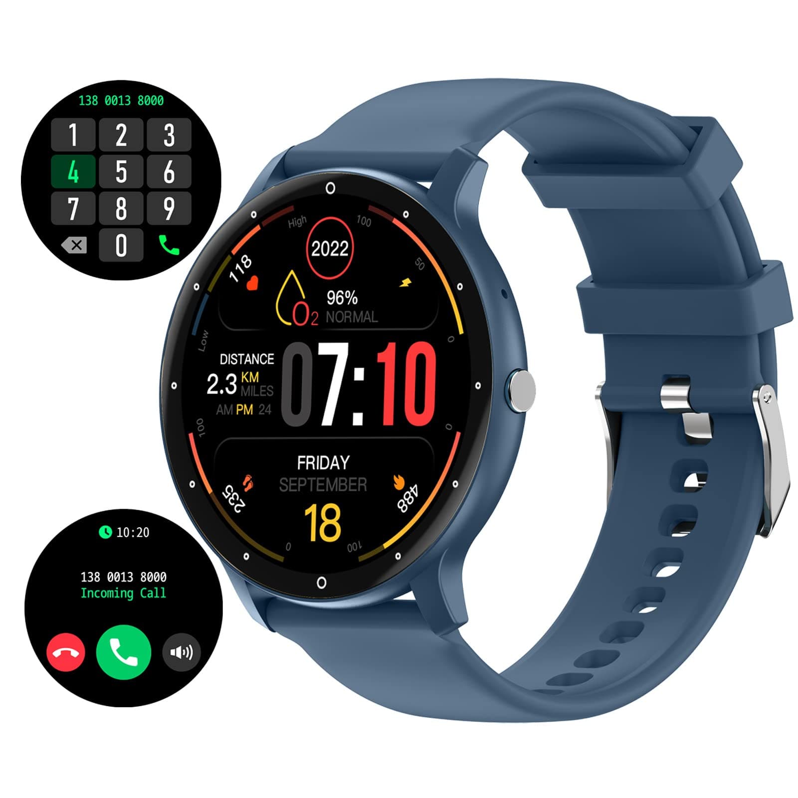 Smart Watch for Android Phones iOS Phone Ultra Thin Smartwatch Heart Rate Monitor Fitness Tracker with Blood Pressure Pedometer Calorie Counter Watch for Women Men