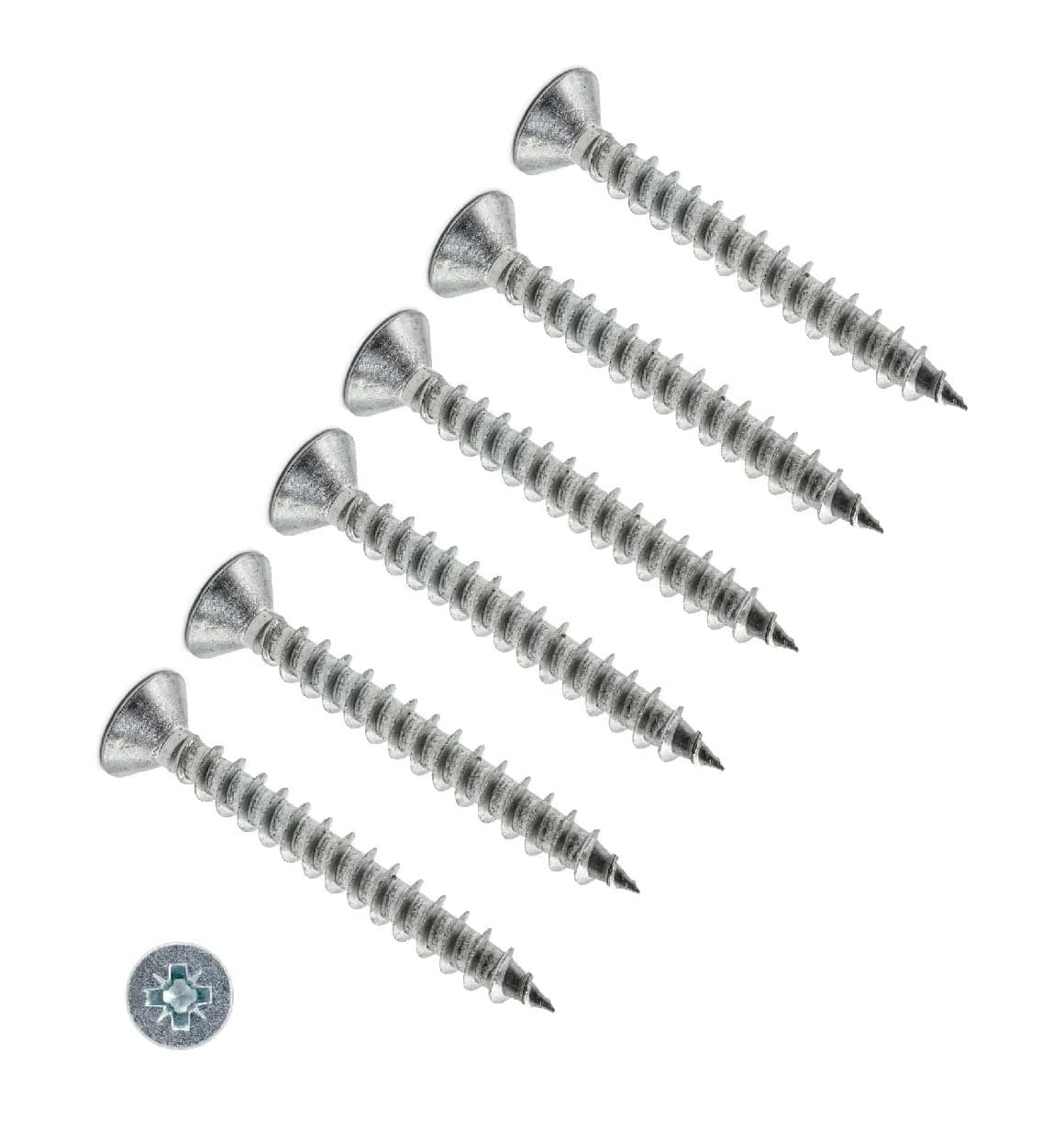 TERF® 5.0mm X 40mm Pozi Flat Double Countersunk Stainless Steel A2 (304) Screws For PVCu Wooden Timber Chipboard MDF and General Purpose Use Screw Size 5.0 X 40mm (No.10 X 1.58) - Pack of 25