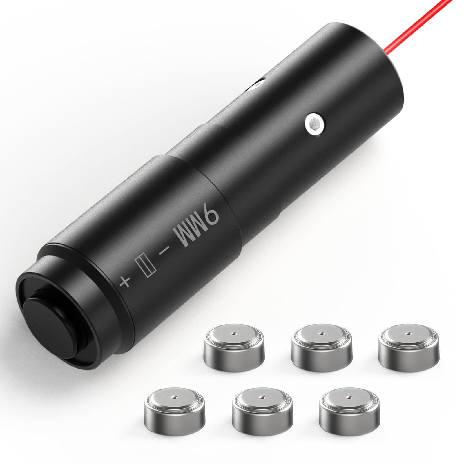 Feyachi Bore Sighting Laser 223 5.56mm/9mm/7.62x39mm Switch Red Dot Laser Boresighter with Tail