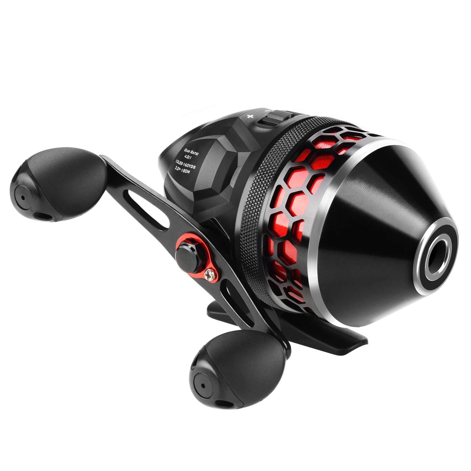 KastKing Brutus Spincast Fishing Reel, Easy to Use Push Button Casting Design, High Speed 4.0:1 Gear Ratio, 5+1 SS Ball Bearings, Reversible Handle for Left/Right Retrieve, Includes Monofilament Line.