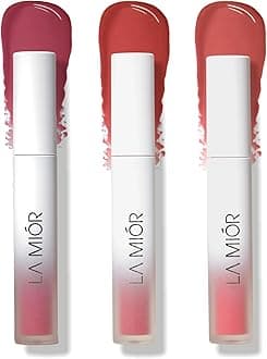 LAMIOR Long-Lasting Juicy Glossy Finish Lip Stain|Pack Of 3|16-Hour Stay, Transfer-Proof, Gel-To-Oil, Plumping, Hydrating|Shade: Fresh Summer