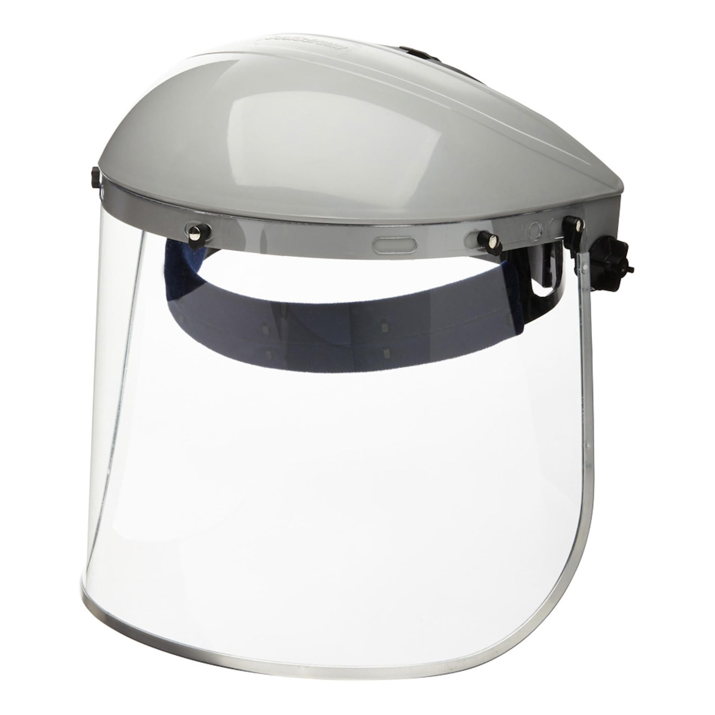 Sellstrom S30110 ANSI, Clear Aluminium Bound Polycarbonate Face Shield, Ratchet Headgear, Grey