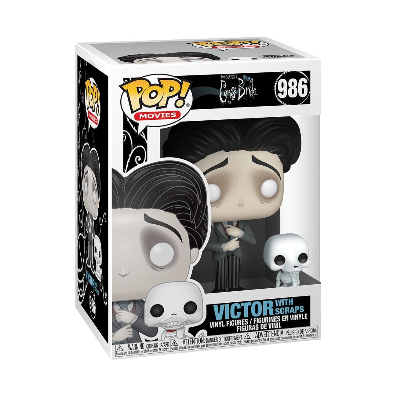 Pop & Buddy: Corpse Bride - Victor Van Dort with Scraps, 3.75 Inches - The Corpse Bride - Collectable Vinyl Figure - Gift Idea - Official Merchandise - Toys for Kids & Adults