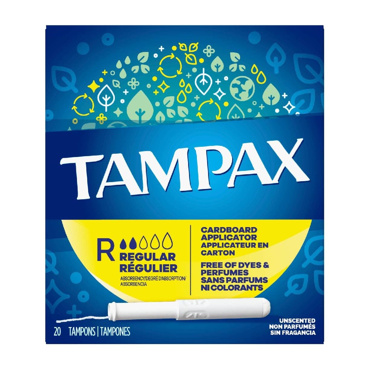 Tampax Regular Tampons with Cardboard Applicator, 150g
