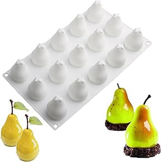 OCPO KITCHEN 3D Pear Shape Silicone Molds for Baking Mousse Cake, 3D Silicone...