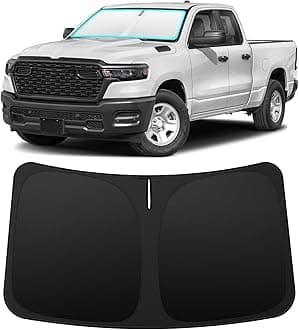 INSAUTO Custom Fit Windshield Sun Shade Accessories for Dodge RAM 1500 2019-2026, Foldable Front Window Sunshade, UV & Heat Reflector, Keeps Interior Cool, Includes Storage Bag