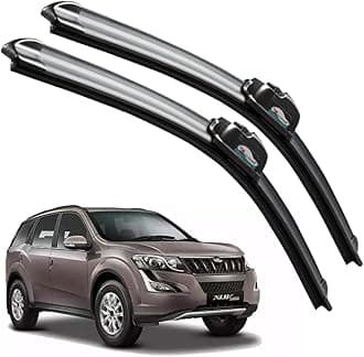 CARNYX Frameless Windshield Wiper Blades, Front Car Wipers Set of 2, Noise-Free, Durable Performance Compatible with (Mahindra XUV 500 (2013-2019) (D-24,P-20))