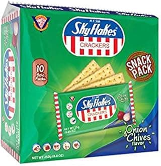 M.Y. San Sky Flakes Crackers, Onion and Chive, 8.8O-10-pack