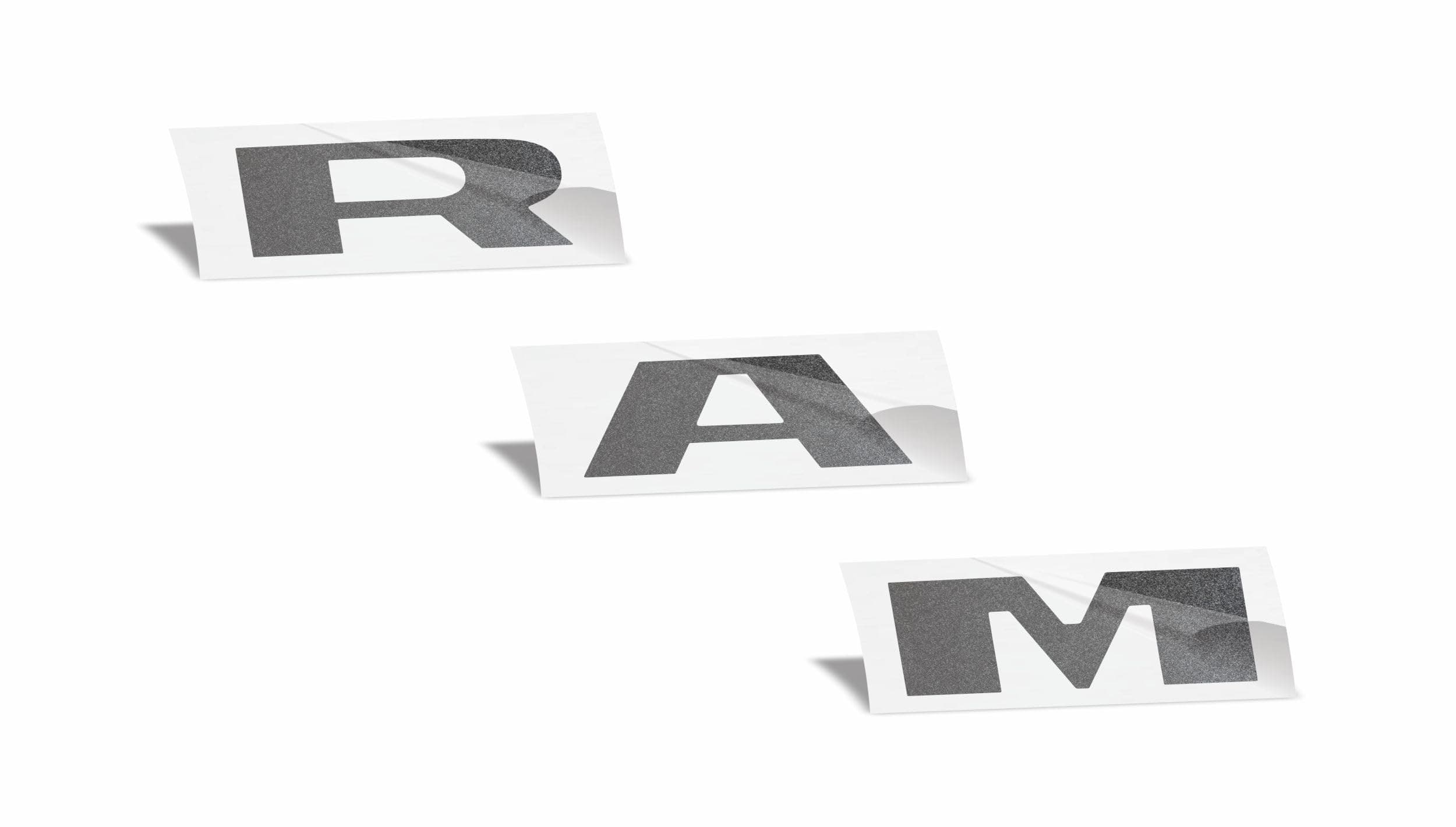 Reflective Concepts RAM Grille Emblem Overlay Decal 2019-2024 Ram 1500, NOT for Classic or TRX (Color: Granite Crystal Metallic)