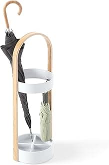 Umbra Bellwood Umbrella Stand, White/Natural
