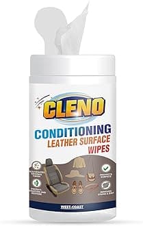Conditioning Leather Surface Wet Wipes For Sofas/Bags/Leather Clothes/Car Seat/leather Interior/Luggage/Briefcases/Shoes/Handbags Restores polish & Gives Shine - 50 Wipes (Ready to Use)