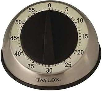 Taylor Mechanical Stainless Steel Timer for School, Learning, Projects, and Kitchen Tasks, Multicolor, One Size