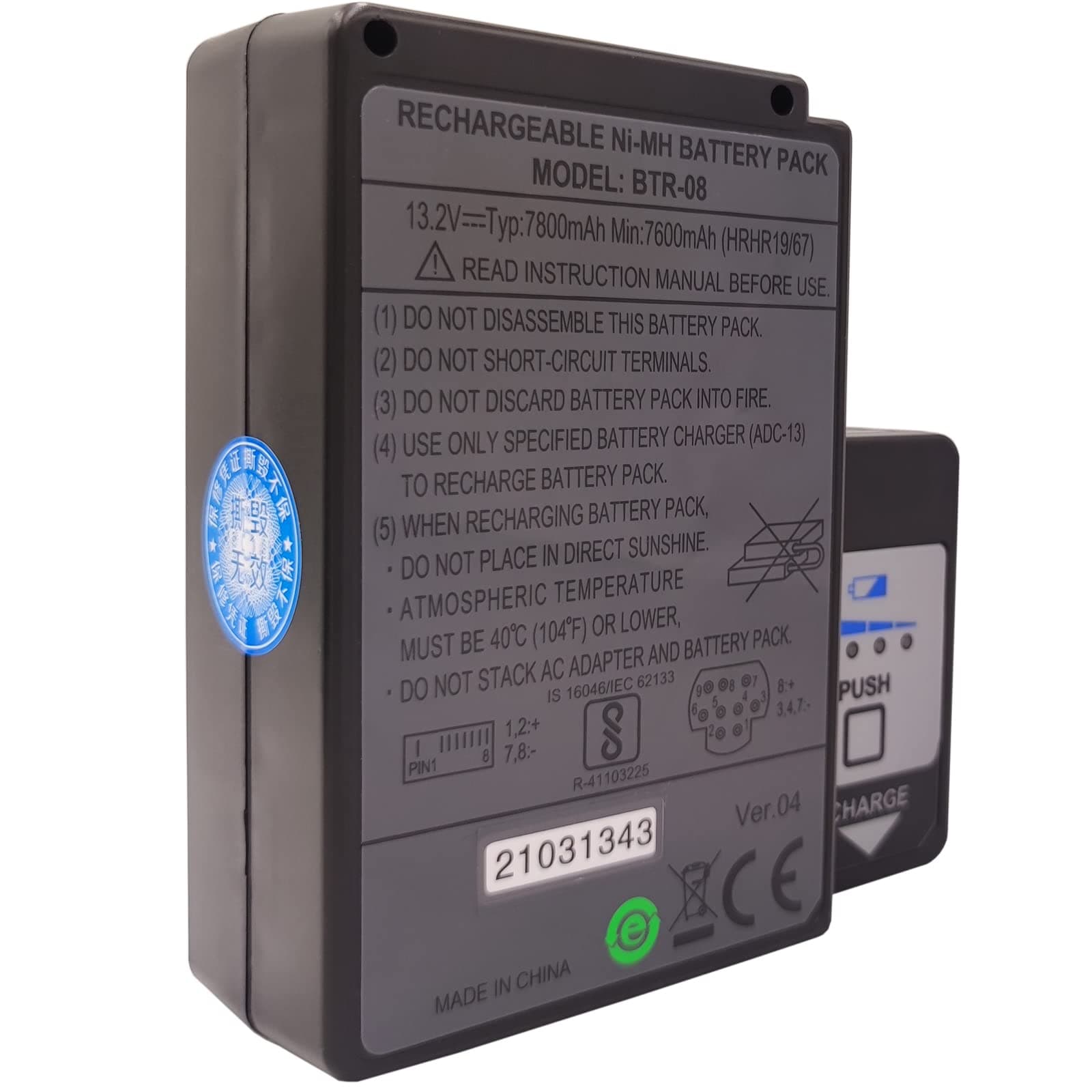 13.2V 7800mAh BTR-08 Battery Pack with Charger for BTR 08 Fujikura Fusion Splicer FSM-60S 18S 60R