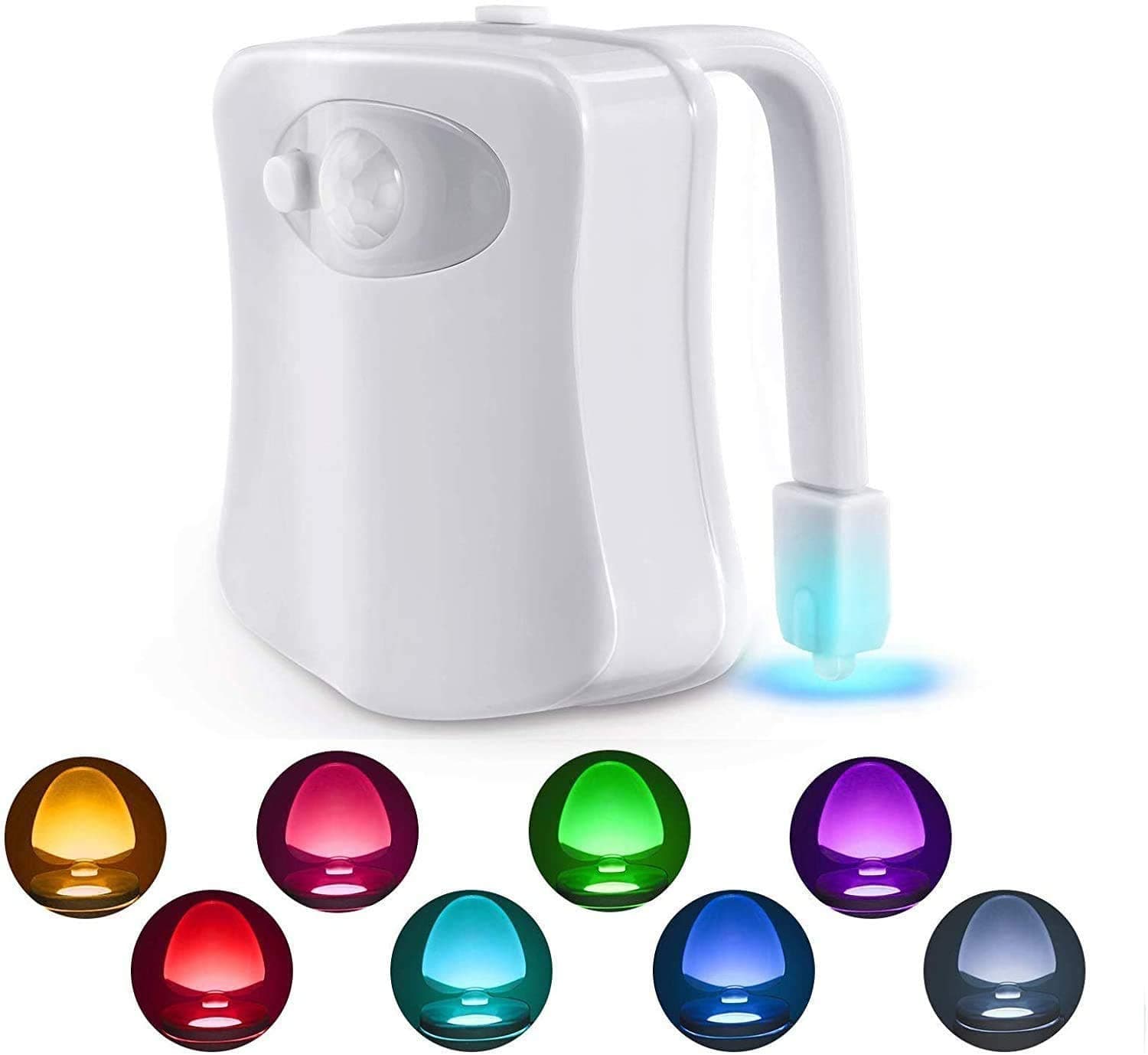 LightBowl LED Sensor Motion Activated Toilet Nightlight Battery-operated with 8 Colours to choose.- UK STOCK
