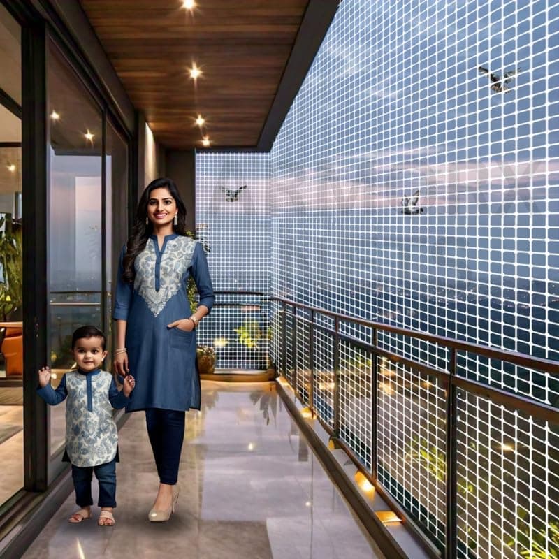 ARMORX White Anti-Bird Net UV-Stabilized HDPE Multi-Filament Net with Installation Kit & Tying Ropes Attached - White - 6ftx10ft