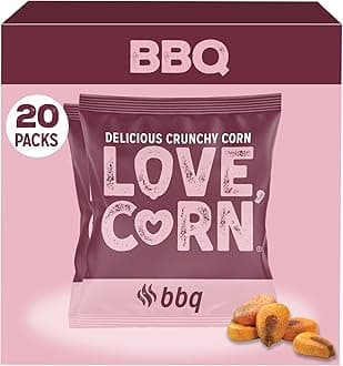 BBQ 0.7oz x 20 Bags - Delicious Crunchy Corn - Healthy Family Snacks - Gluten Free, Kosher, NON-GMO - Alternative for Chips, Nuts, Crackers & Pretzels - Perfect for Charcuterie Boards