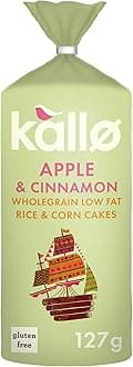 Kallo Apple & Cinnamon Wholegrain Rice & Corn Cakes, 127 g