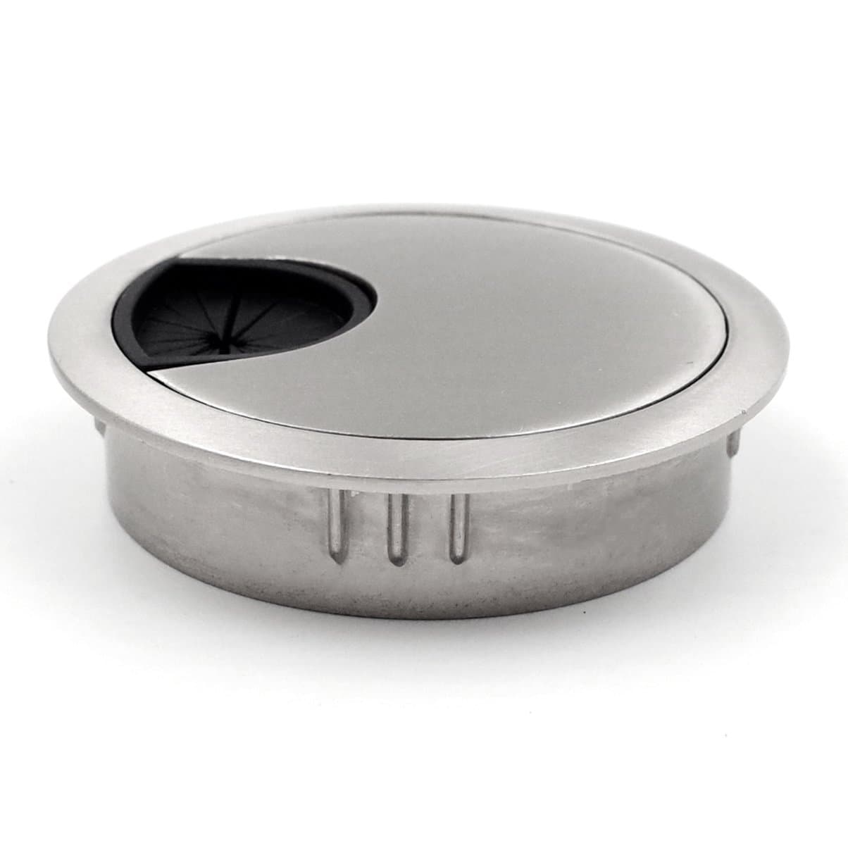 Jetland Desk Grommet for Wire Organizer - Brushed Silver, Fits 2" Hole, GBS53, 5-Pack