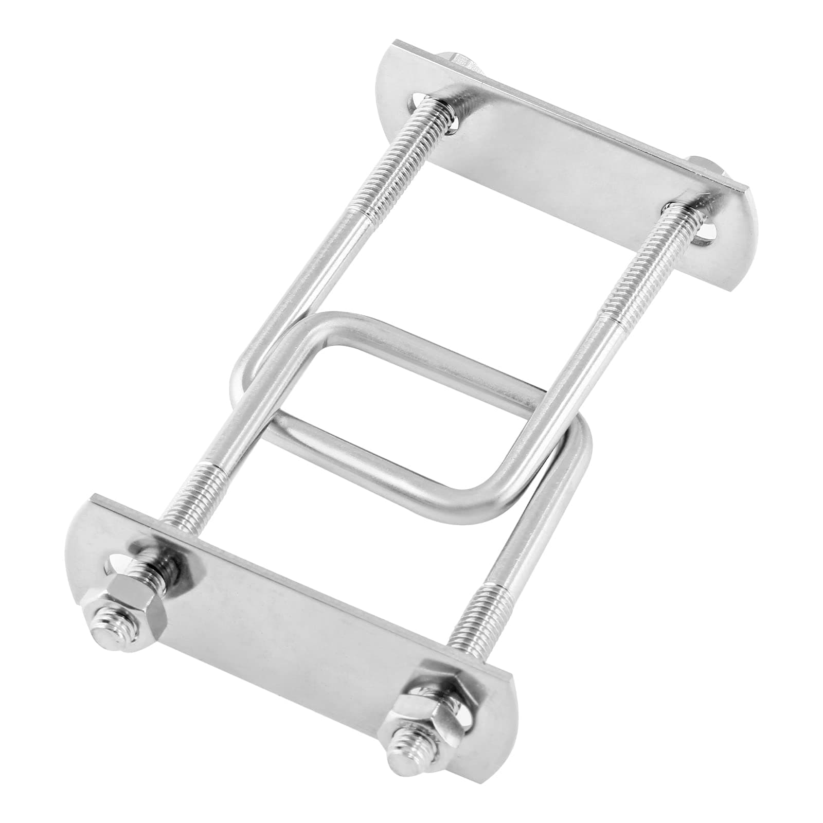 2Pcs Stainless Steel Square U-Bolt Clamp M8x50x100mm - (Thread Size x Inner Width x Length), Mini Metal U Bolts Pole U Bolt Brackets for Camper Trailer Marine Boat