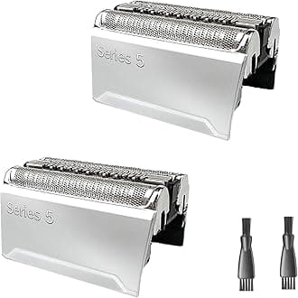 Docal Series 5 52S Electric Replacement Shaver Head Accessories blade Compatible with Braun Series 5 Foil Shaver Replacement Heads 5090/5190cc, 5040/5140s, 5030s, 5147s, 5145s, 5195cc, 5197cc （2PACKS）
