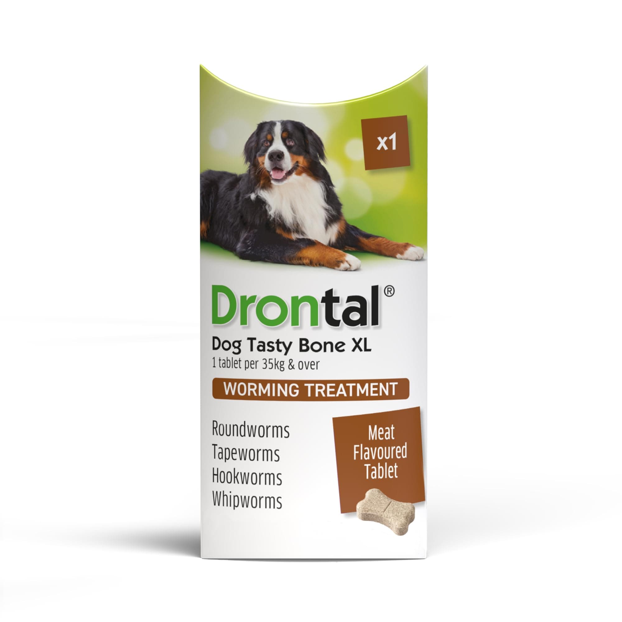 Drontal Tasty Bone XL Wormer Tablets for Large Dogs (Over 20kg) x 1 Tablet