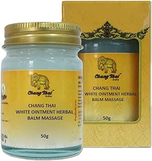 Chang Thai White Ointment Herbal Balm Massage Muscle Temporary Relief 50g